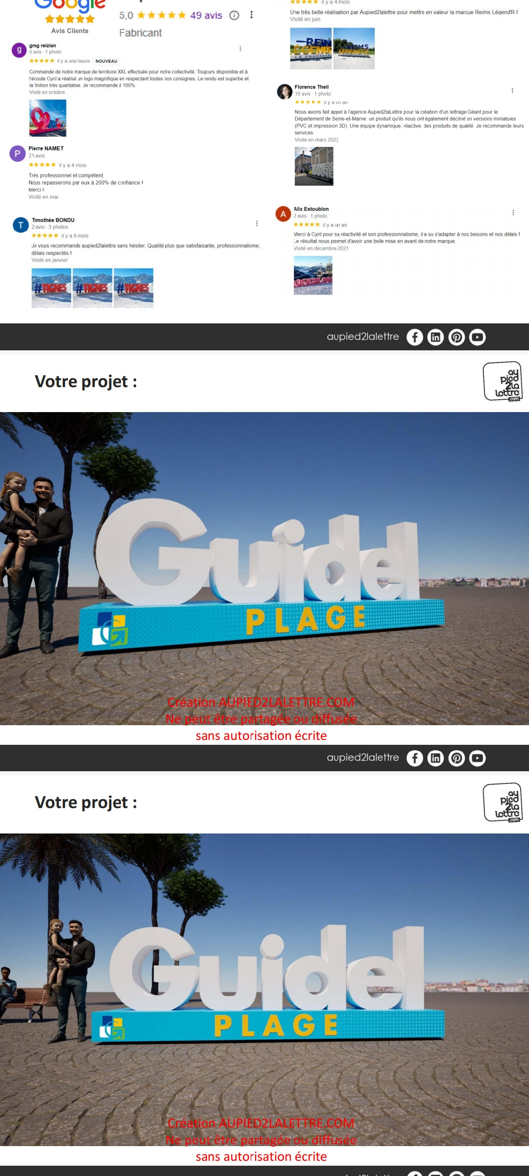 Image d'illustration pour : LETTRES GEANTES GUIDEL PLAGES